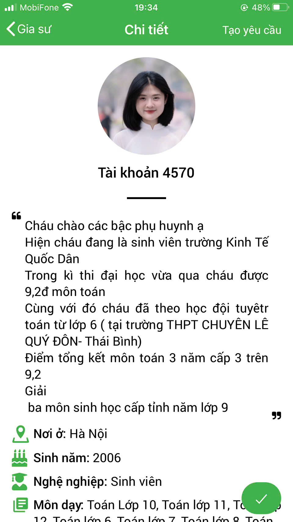 dạy kèm tại hà nội